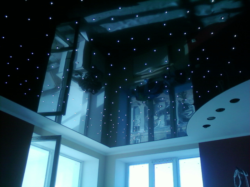 Натяжной потолок звездное небо: фото, монтаж, в детскую, как сделать